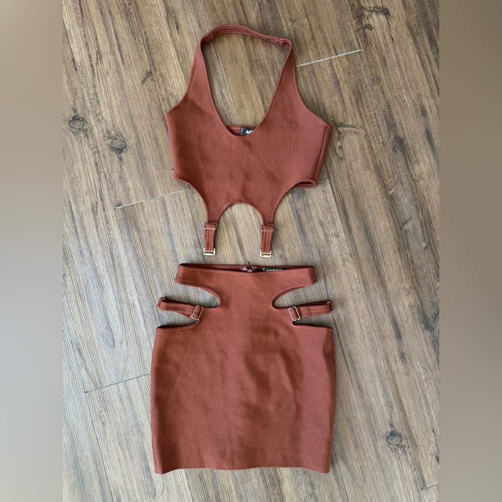 Brown Women's Skirt Set